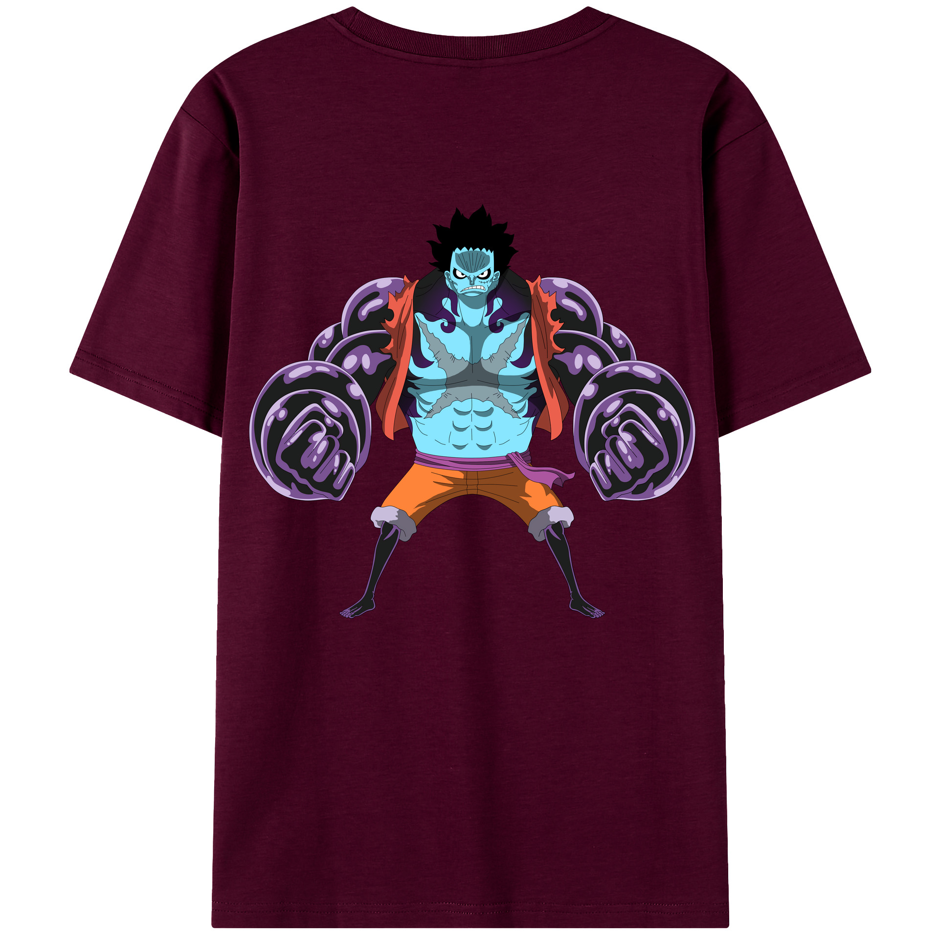 ワンピース モンキー・D・ルフィ ONE PIECE Monkey D. Luffy レディース半袖Tシャツ(バックプリント)